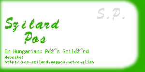 szilard pos business card